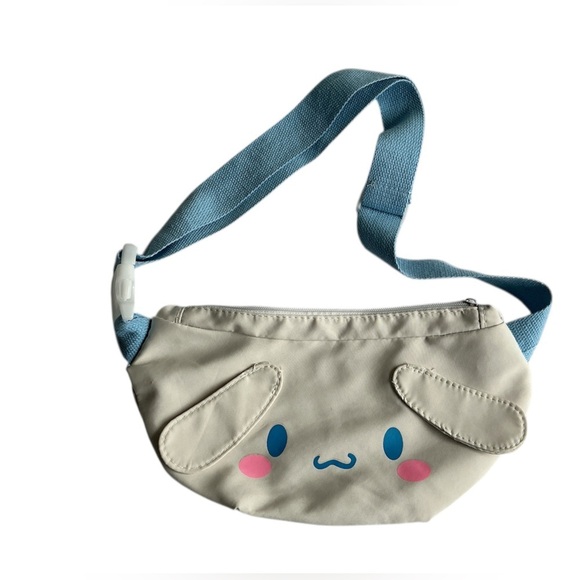 None Other - Charming Cream and Blue Kids Waist Bag